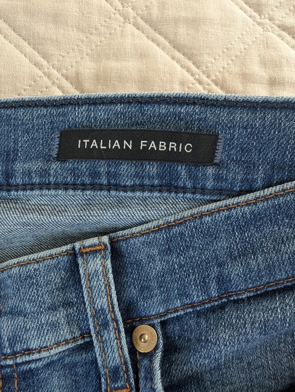 7 For All Mankind Twisted Seam Dojo Jeans Italian Fabric Yuma Blue 10/30 NWT - Picture 8 of 15
